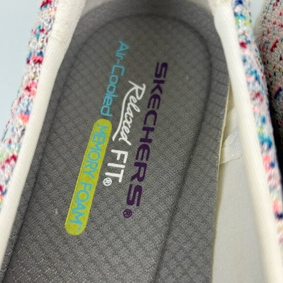 Skechers Multi-Color Speckle Colorful Pull On Sneakers Memory Foam Air-Cool 9.5 - Picture 10 of 16